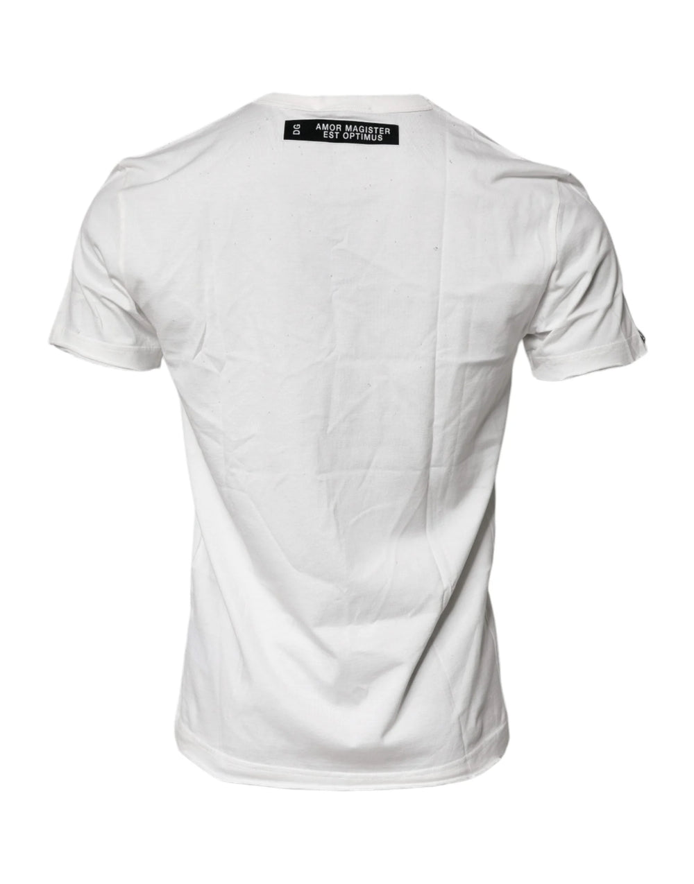 Dolce & Gabbana White Graphic Print Cotton Crew Neck T-shirt - IT46 | S - T-Shirts