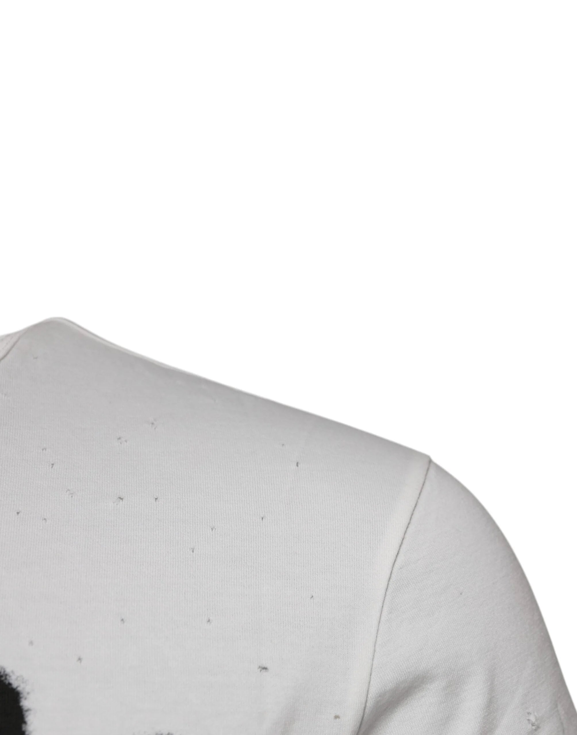 Dolce & Gabbana White Graphic Print Cotton Crew Neck T-shirt - IT46 | S - T-Shirts