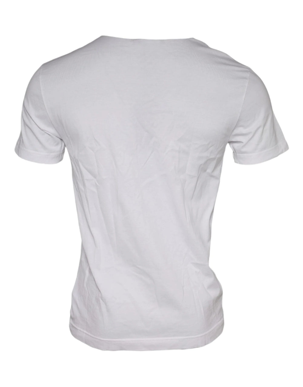 Dolce & Gabbana White Graphic Print Cotton Crew Neck T-shirt - IT46 | S - T-Shirts