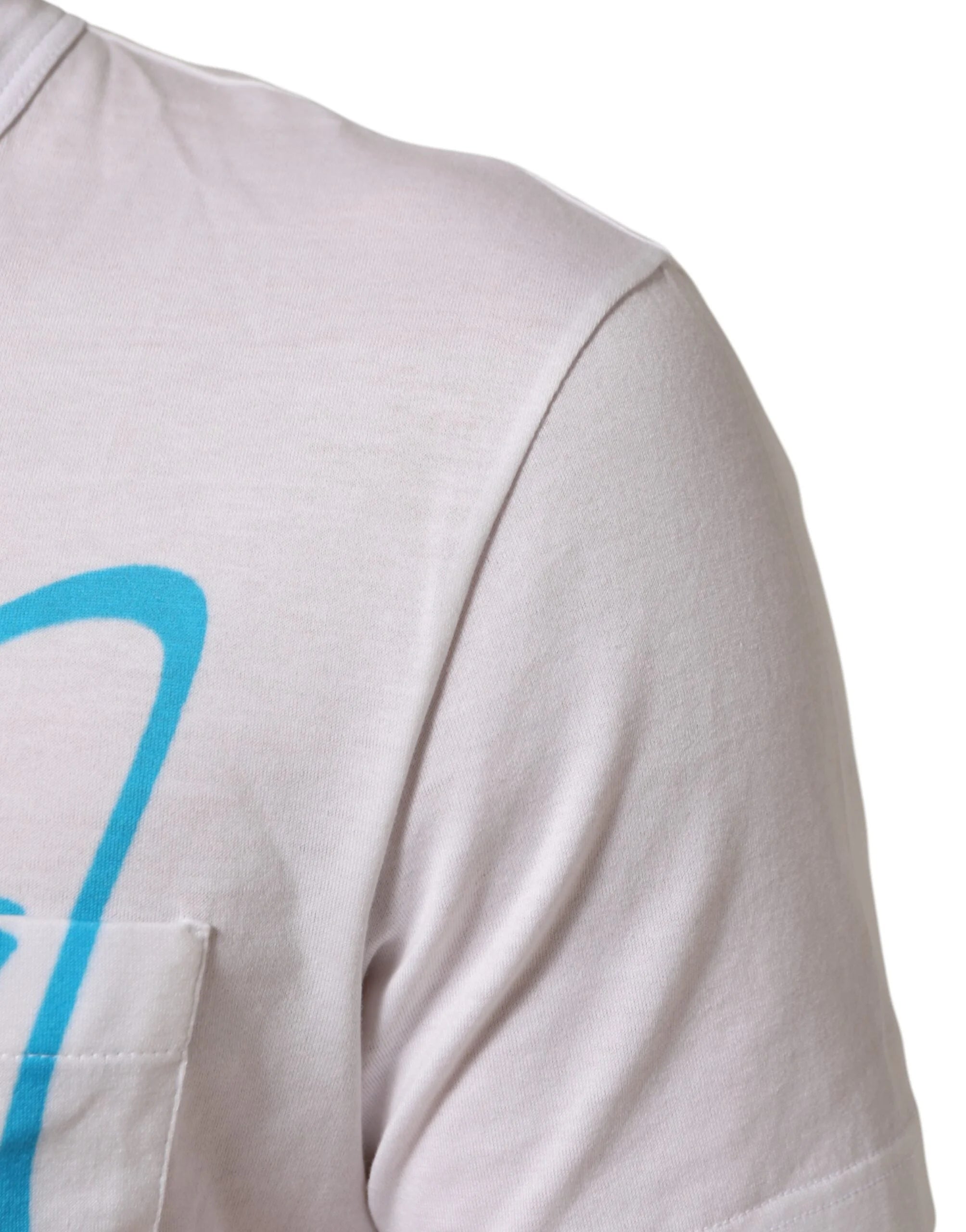 Dolce & Gabbana White Graphic Print Cotton Crew Neck T-shirt - IT48 | M - T-Shirts