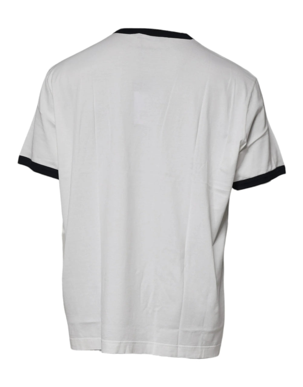 Dolce & Gabbana White Graphic Print Cotton Crew Neck T-shirt - IT60 | 3XL - T-Shirts