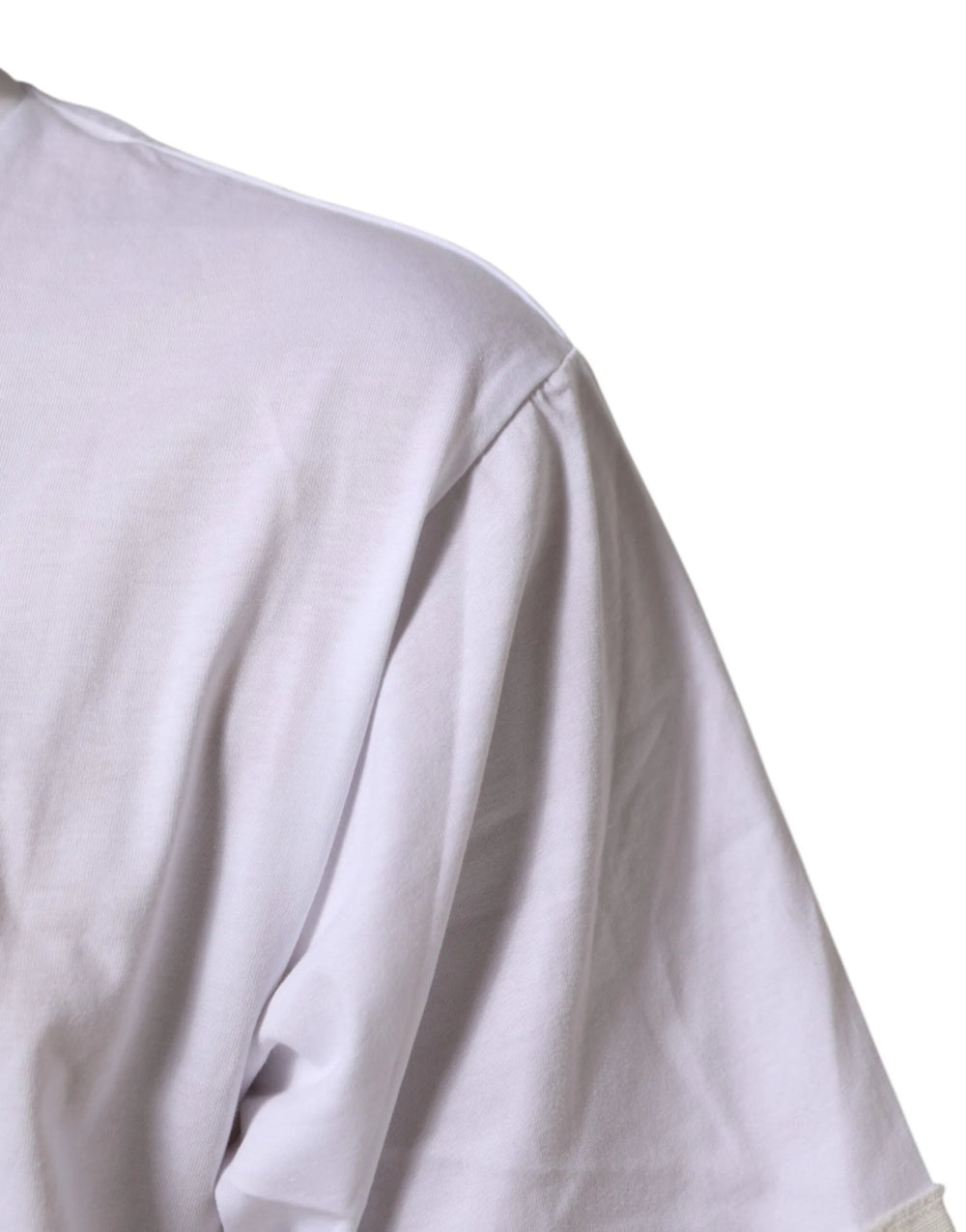 Dolce & Gabbana White Graphic Print Cotton Crew Neck T-shirt - T-Shirts