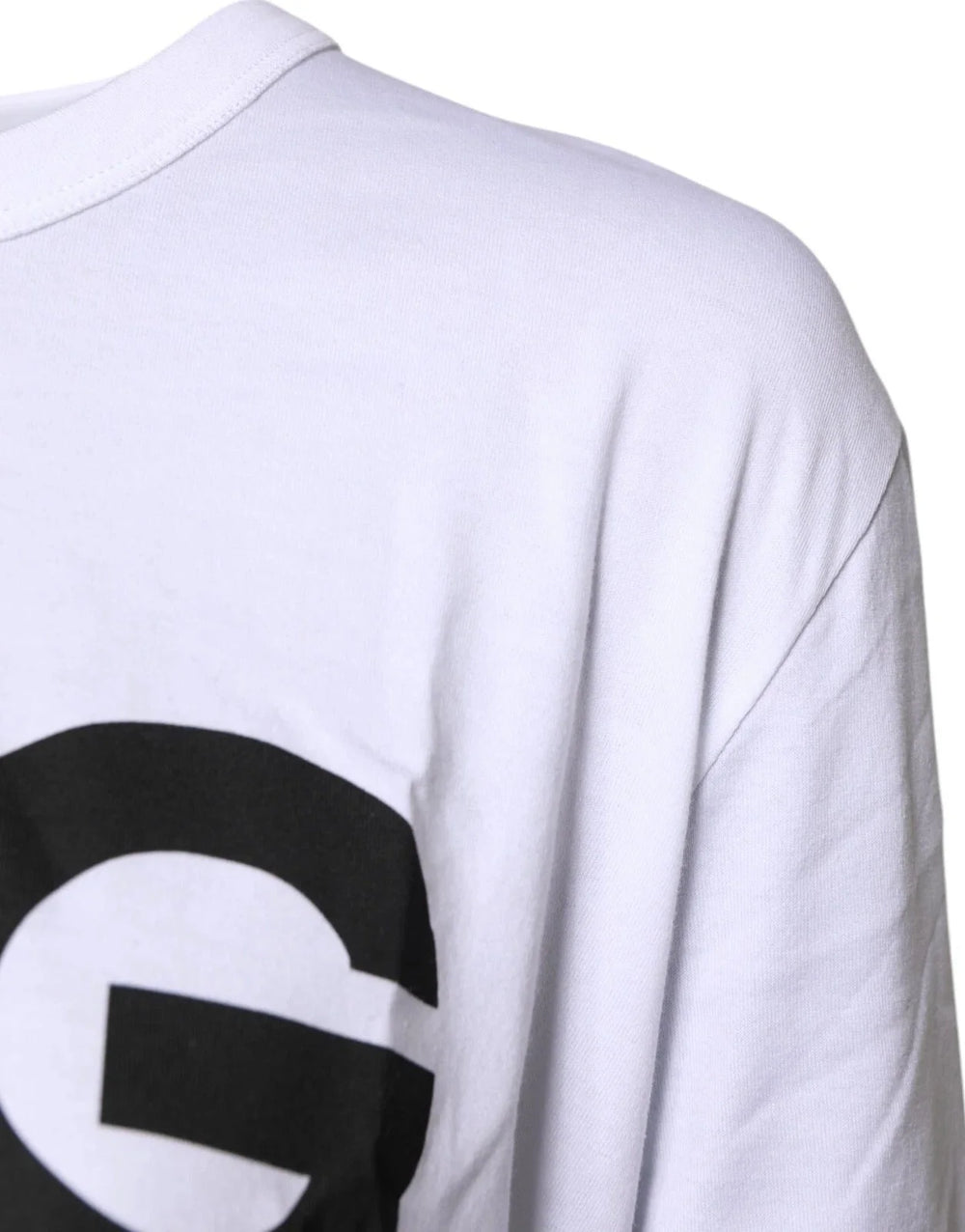 Dolce & Gabbana White Graphic Print Cotton Crew Neck T-shirt - T-Shirts