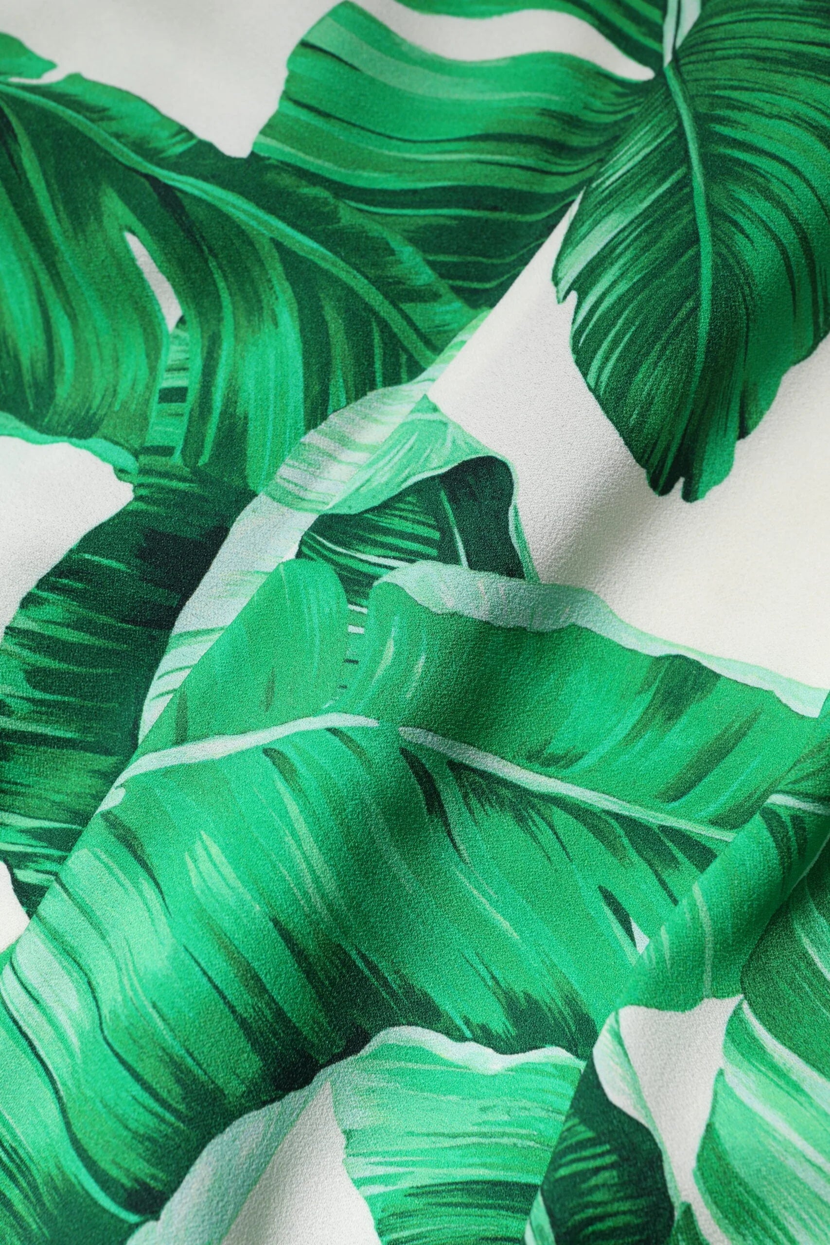 Dolce & Gabbana White Green Leaf High Waist Pants - Trousers