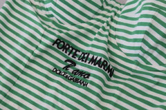 Dolce & Gabbana White Green Stripes One Piece Beachwear Swimwear - IT1 | XS - One-Piece Swimsuits