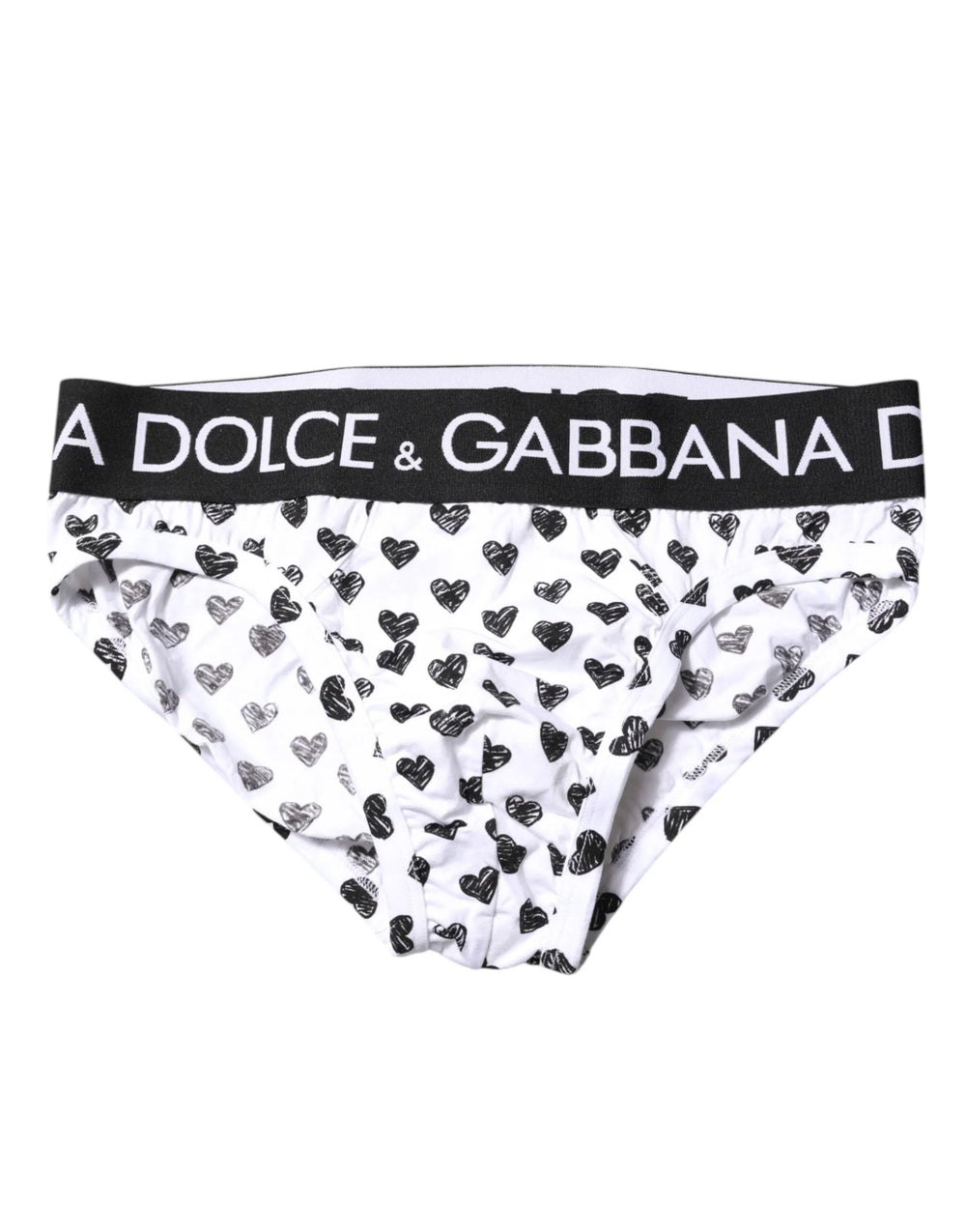 Dolce & Gabbana White Heart Printed Regular Brief Underwear - IT4 | S - Briefs