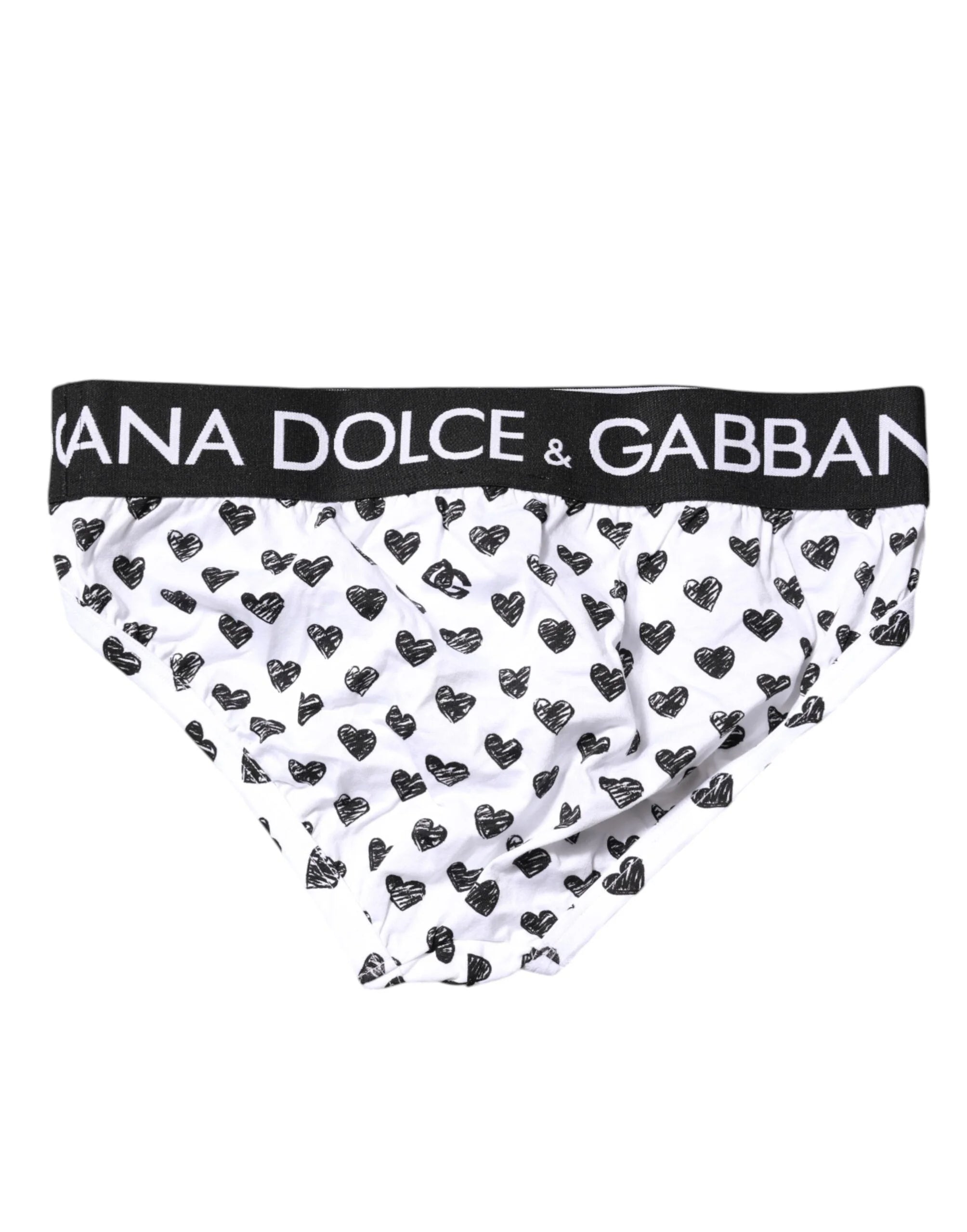 Dolce & Gabbana White Heart Printed Regular Brief Underwear - IT4 | S - Briefs