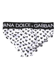 Dolce & Gabbana White Heart Printed Regular Brief Underwear - IT4 | S - Briefs