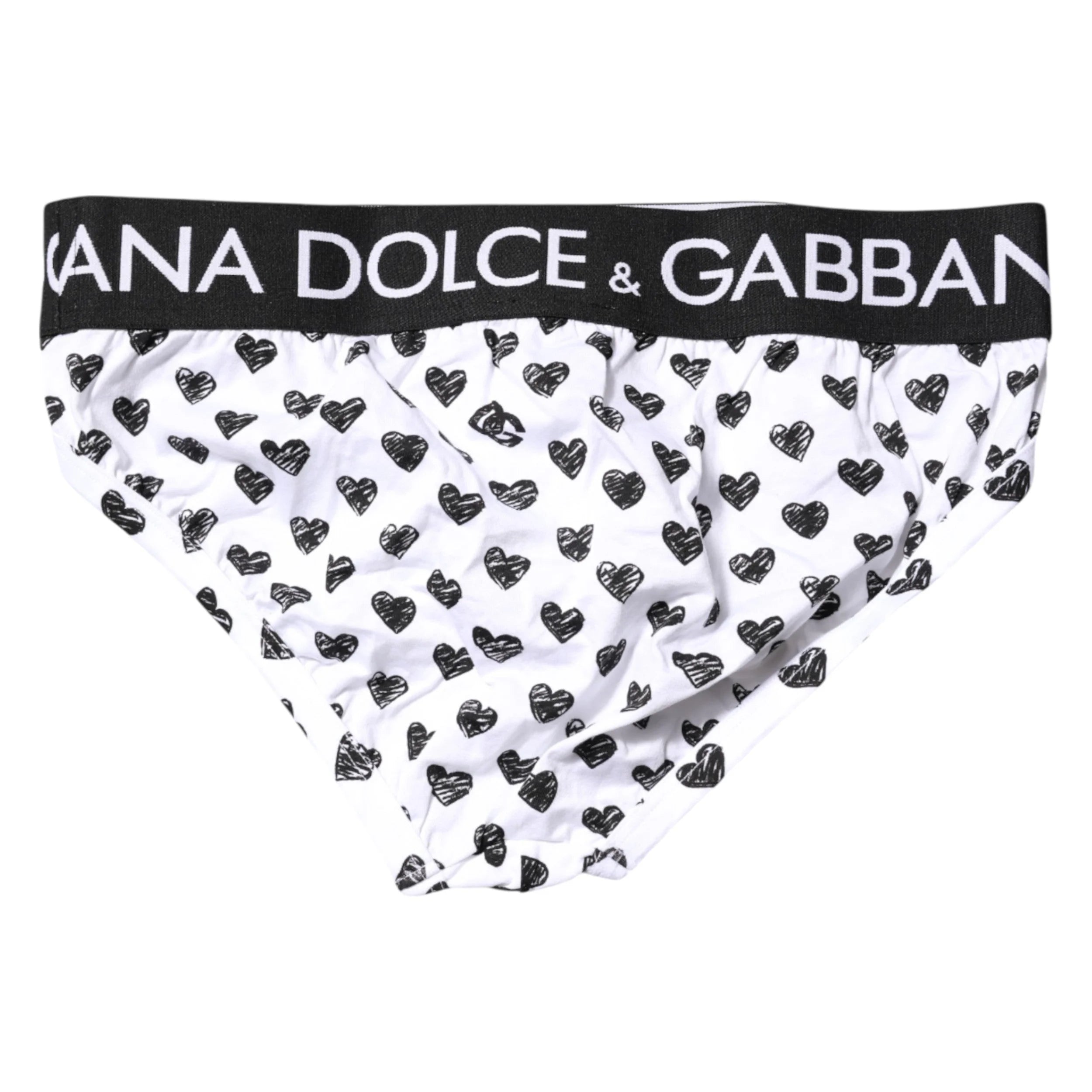 Dolce & Gabbana White Heart Printed Regular Brief Underwear - IT4 | S - Briefs