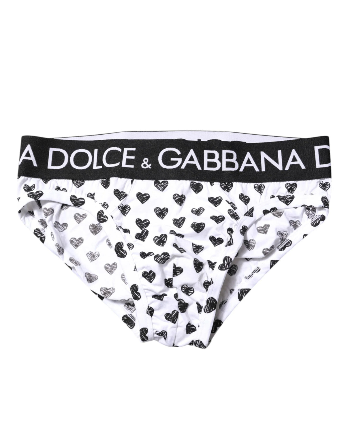 Dolce & Gabbana White Heart Printed Regular Brief Underwear - IT4 | S - Briefs