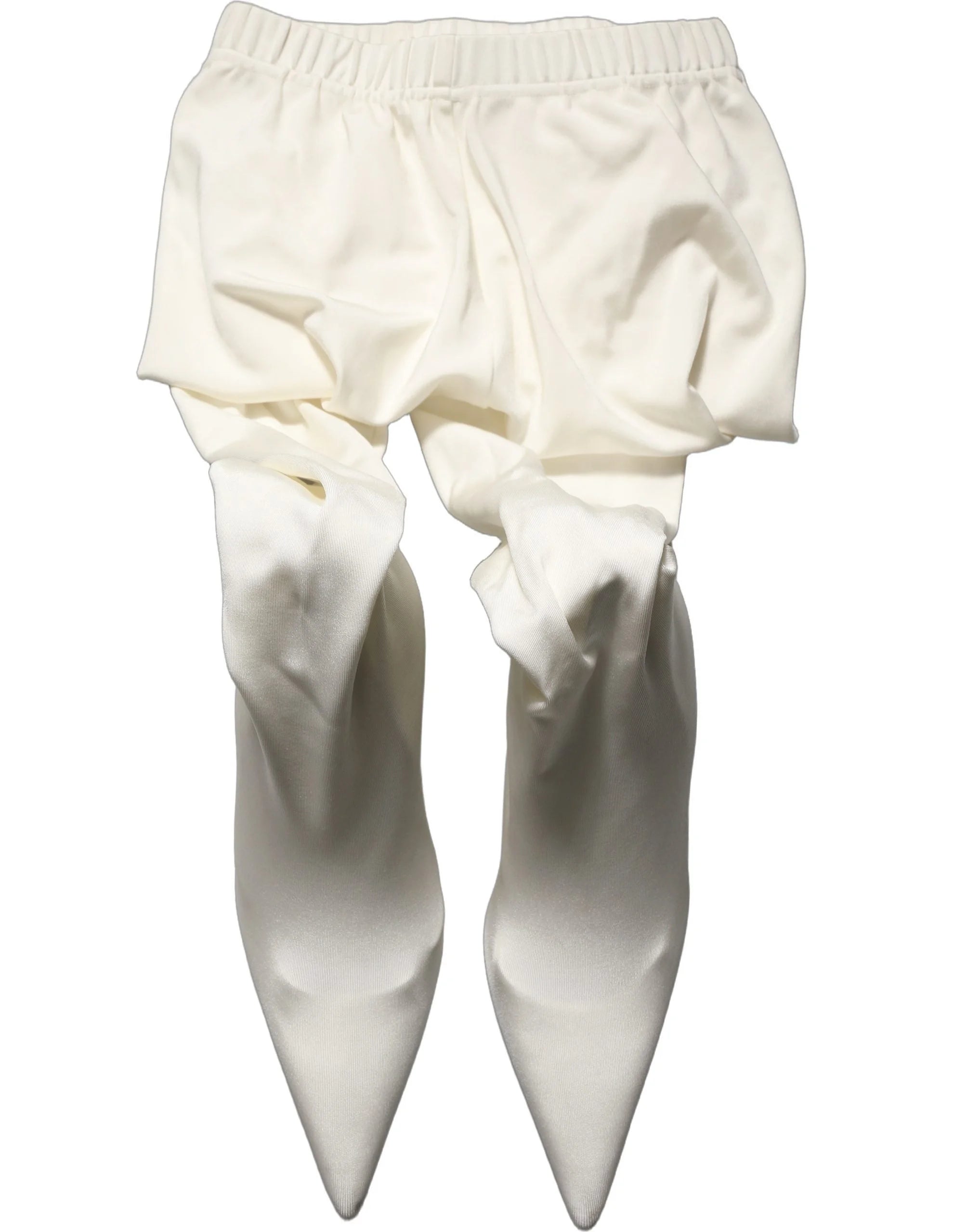 Dolce & Gabbana Witte Pumps met Hoge Hak en Jerseybeenbedekking - EU41/US10.5