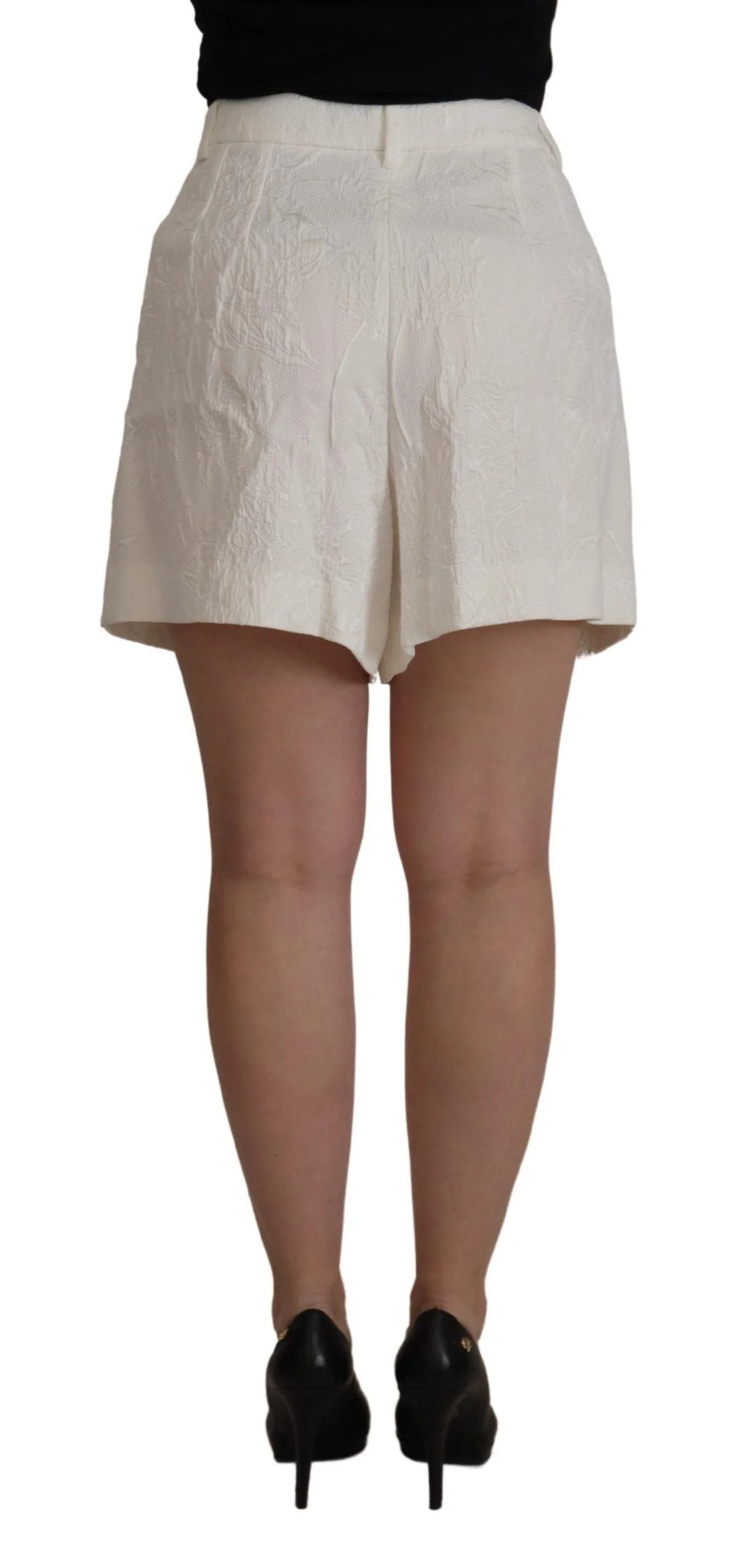 Dolce & Gabbana White High Waist Culotte Cotton Shorts - IT48 | XL - Short Trousers