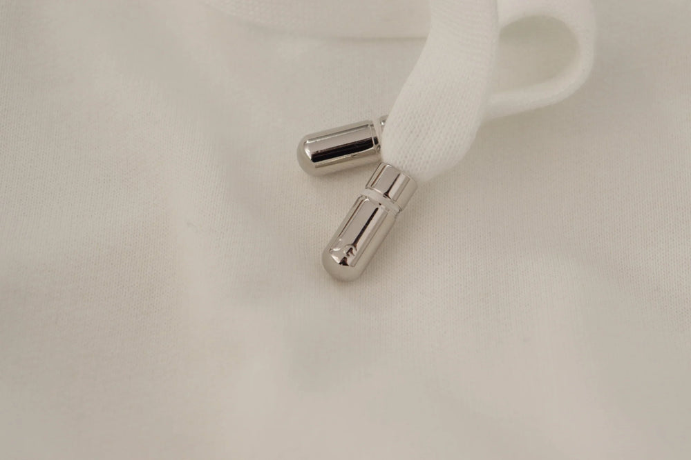 Dolce & Gabbana White Hoodie Pullover Embroidered Sweater - IT40|S - Hoodies