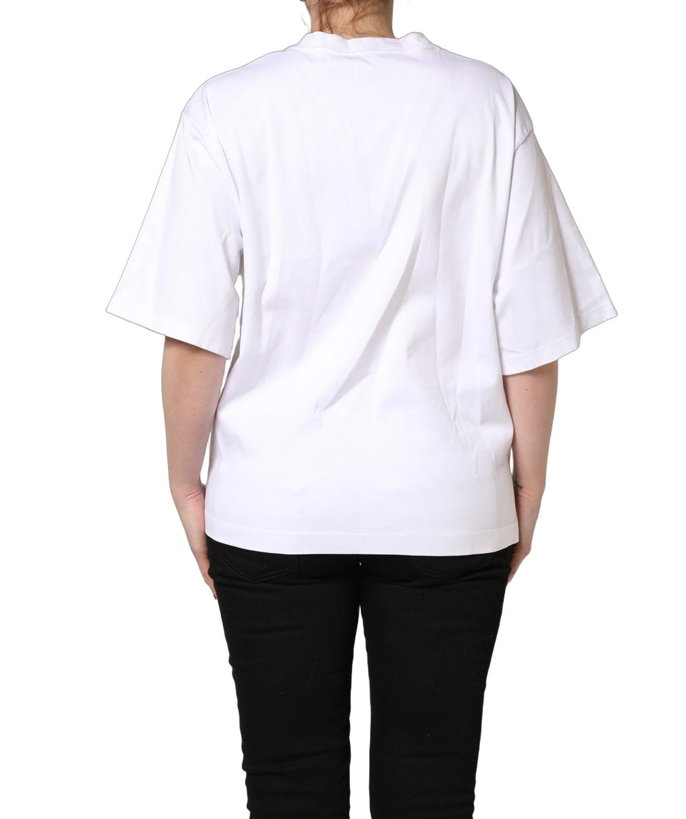 Dolce & Gabbana White I’m A Super Model Fan Print Jersey T-shirt - IT46|XL