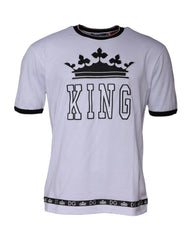 Dolce & Gabbana White Jersey Crew Neck Short Sleeves T-shirt - T-Shirts