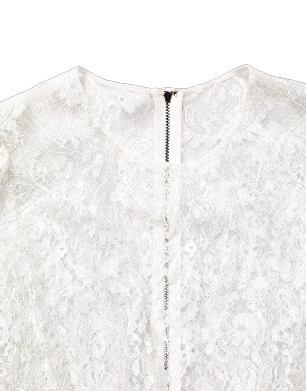 Dolce & Gabbana White Lace Top Embellished Black Skirt Dress - IT42|M