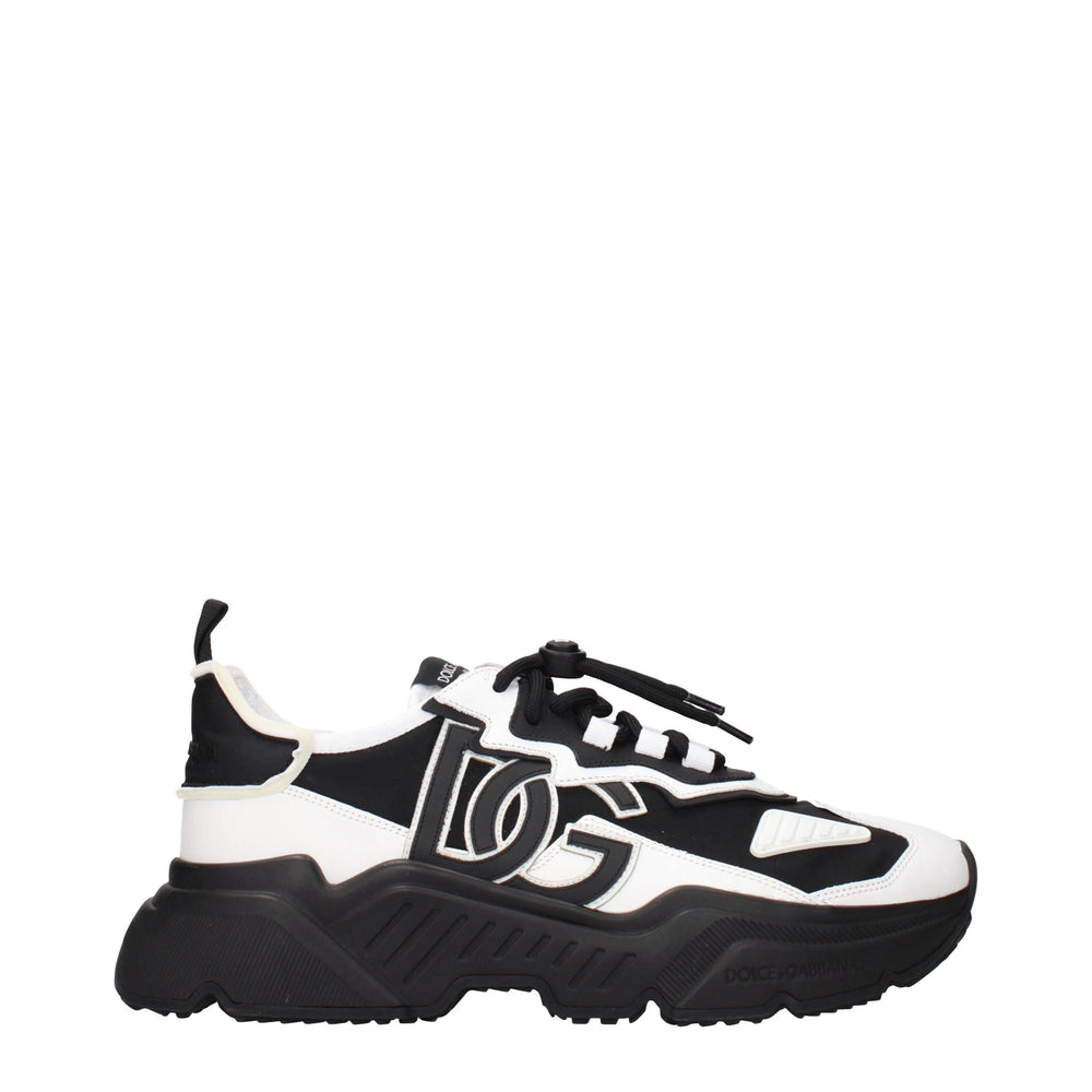 Dolce & Gabbana White Leather Chunky Sneakers - EU44/US11