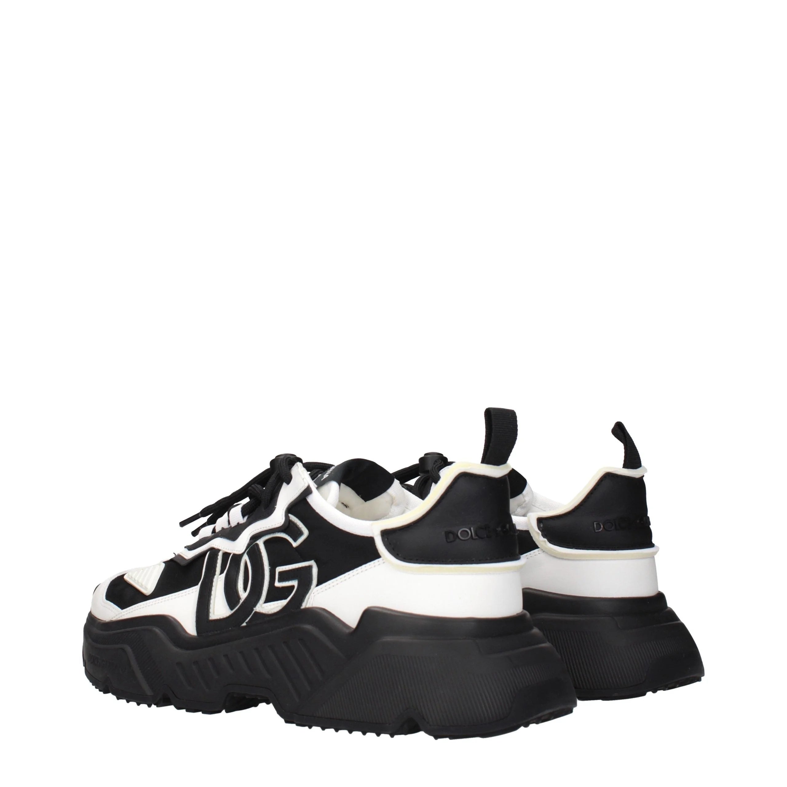 Dolce & Gabbana White Leather Chunky Sneakers - EU44/US11