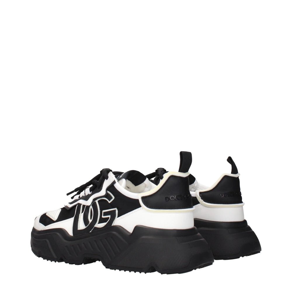 Dolce & Gabbana White Leather Chunky Sneakers - EU44/US11
