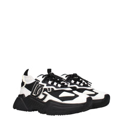Dolce & Gabbana White Leather Chunky Sneakers - EU44/US11