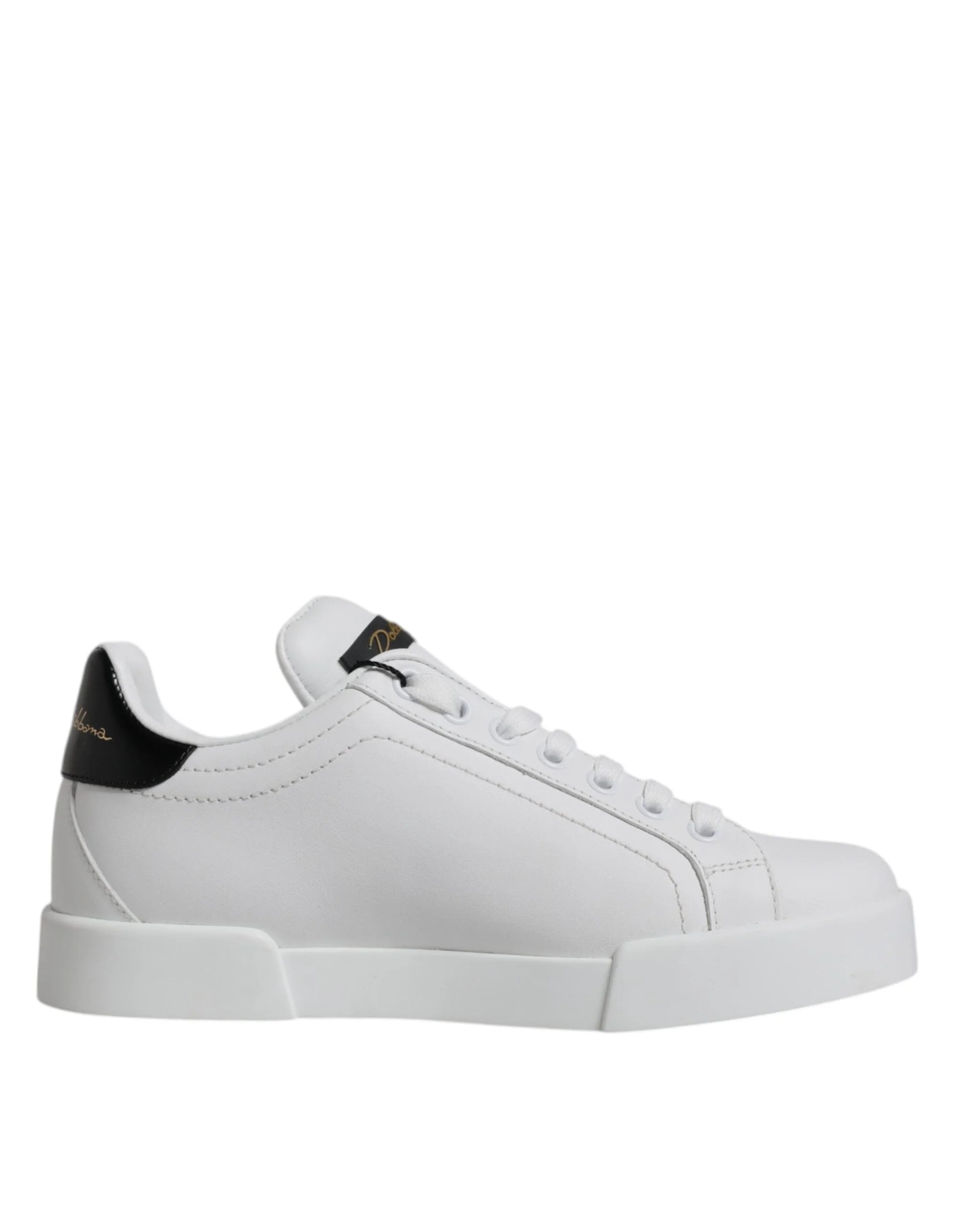 Dolce & Gabbana White Leather Classic Low Top Sneakers Shoes - EU35.5/US5 - Sneakers