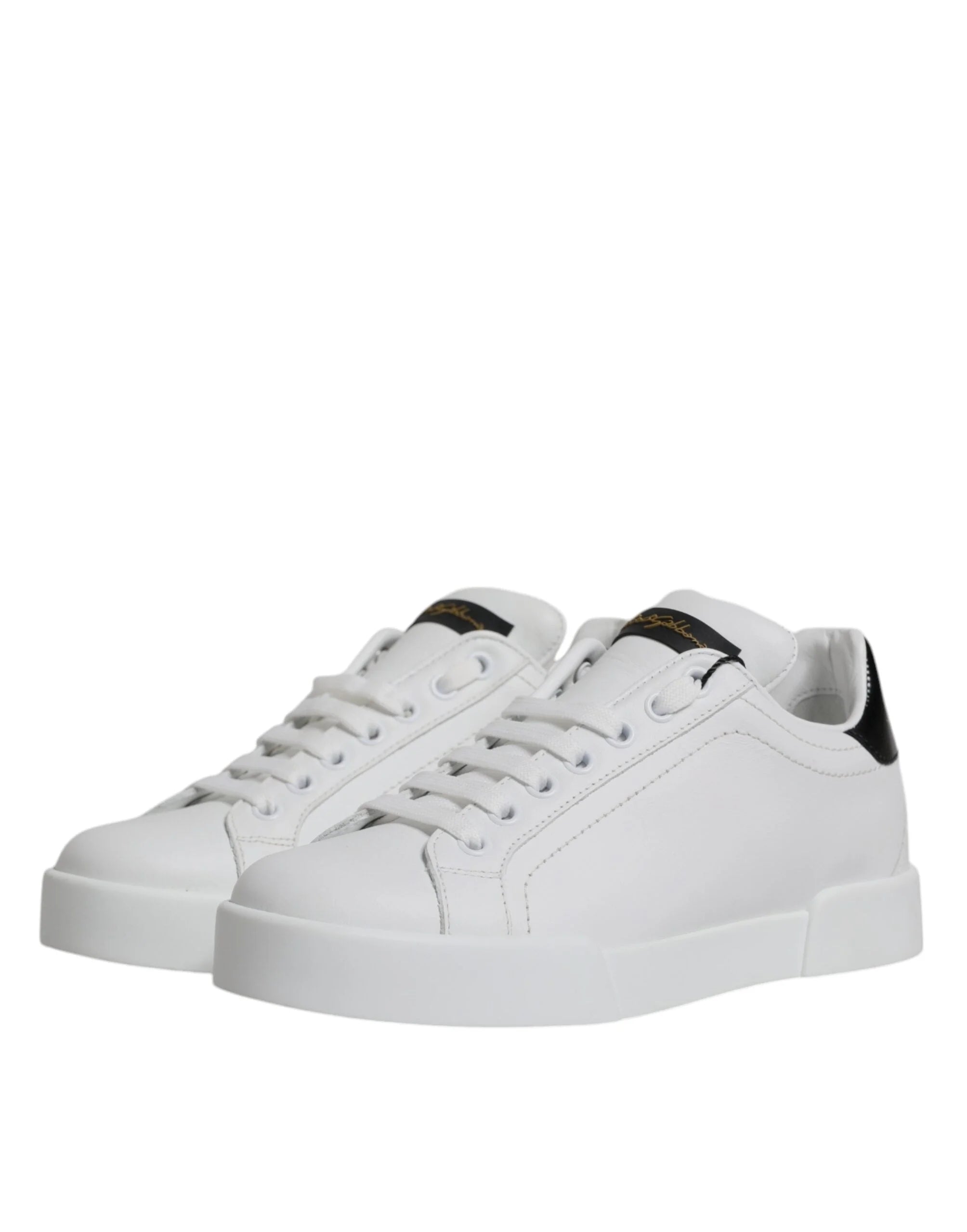 Dolce & Gabbana White Leather Classic Low Top Sneakers Shoes - EU35.5/US5 - Sneakers
