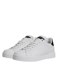 Dolce & Gabbana White Leather Classic Low Top Sneakers Shoes - EU35.5/US5 - Sneakers