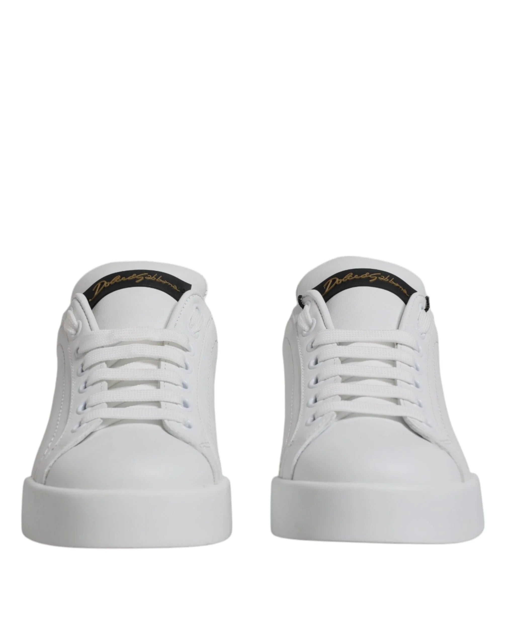 Dolce & Gabbana White Leather Classic Low Top Sneakers Shoes - EU35.5/US5 - Sneakers