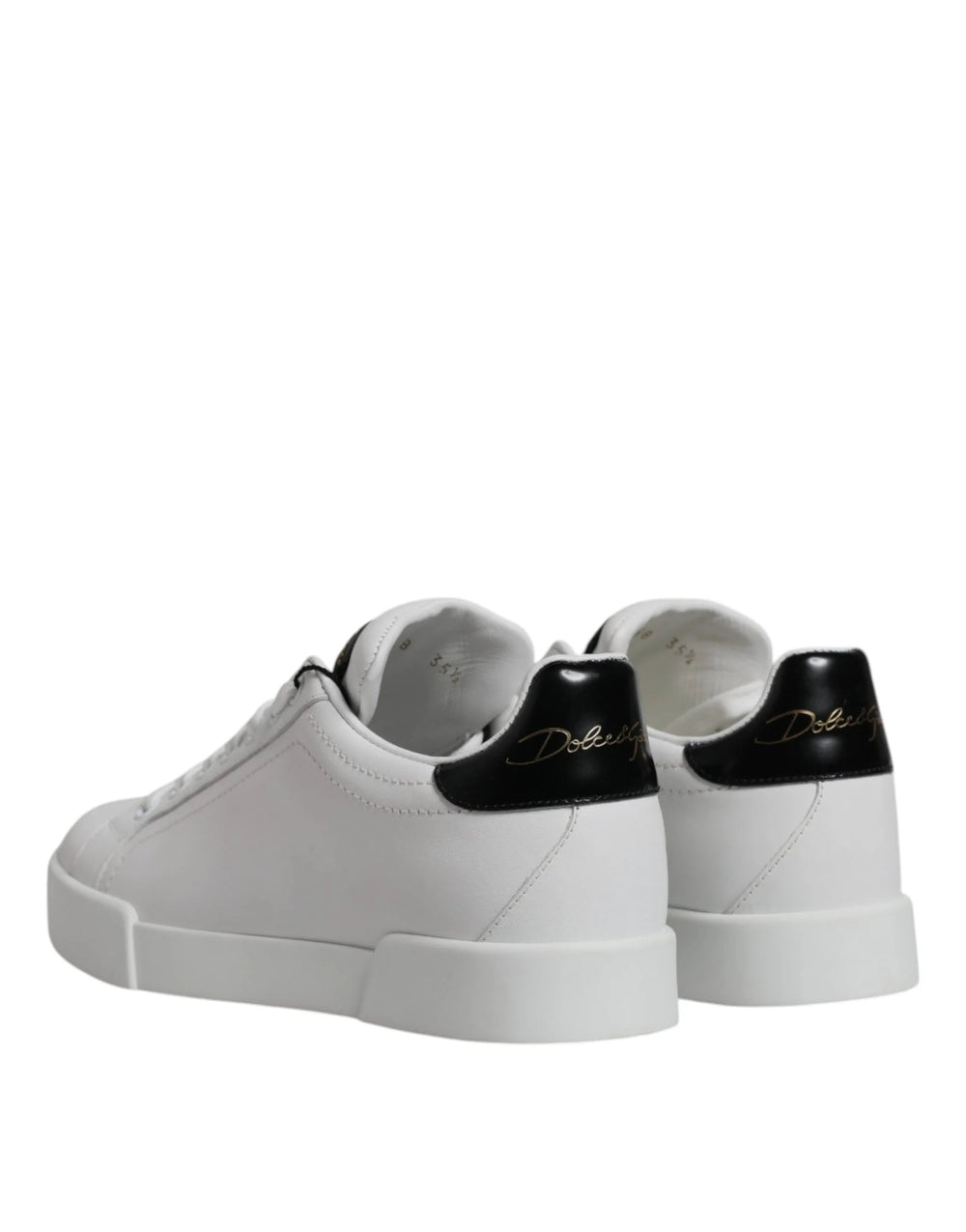 Dolce & Gabbana White Leather Classic Low Top Sneakers Shoes - EU35.5/US5 - Sneakers