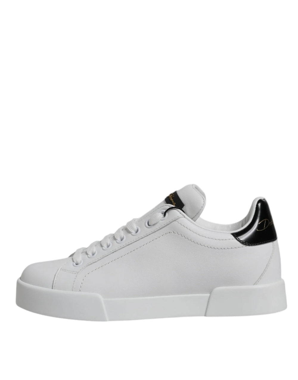 Dolce & Gabbana White Leather Classic Low Top Sneakers Shoes - EU35.5/US5 - Sneakers