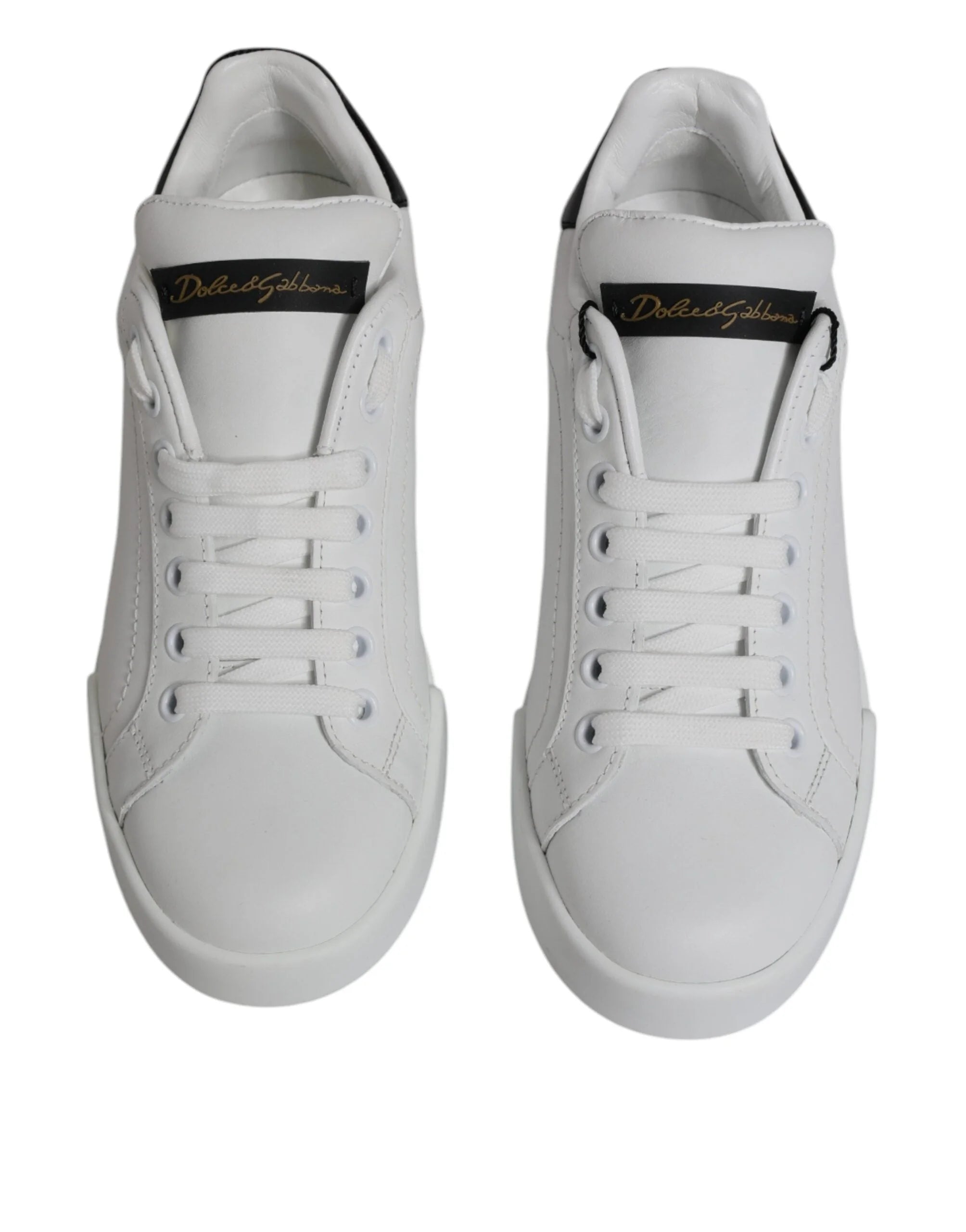 Dolce & Gabbana White Leather Classic Low Top Sneakers Shoes - EU35.5/US5 - Sneakers
