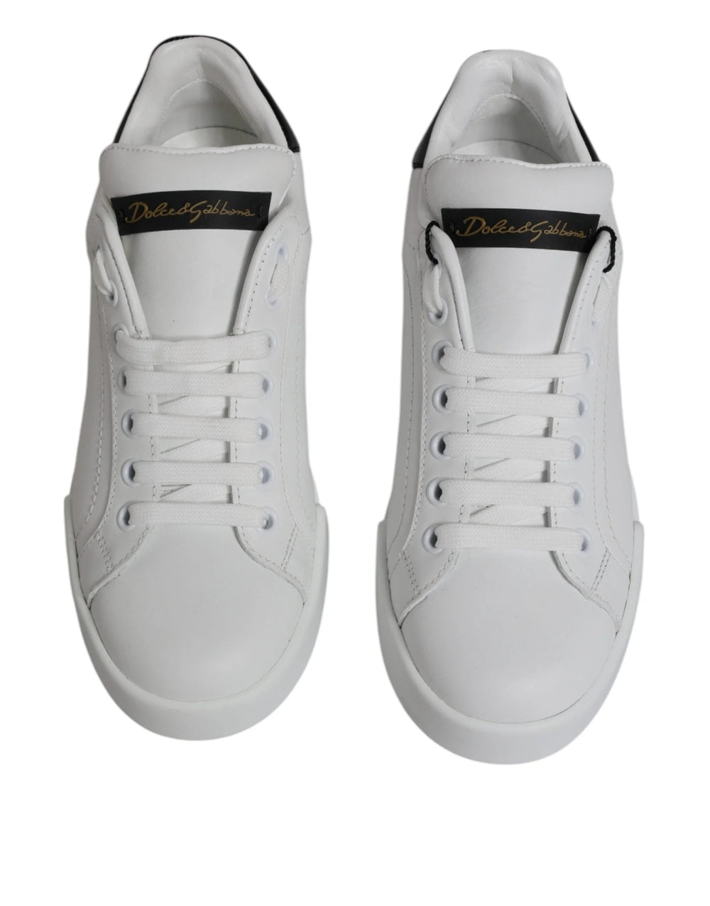 Dolce & Gabbana White Leather Classic Low Top Sneakers Shoes - EU35.5/US5 - Sneakers