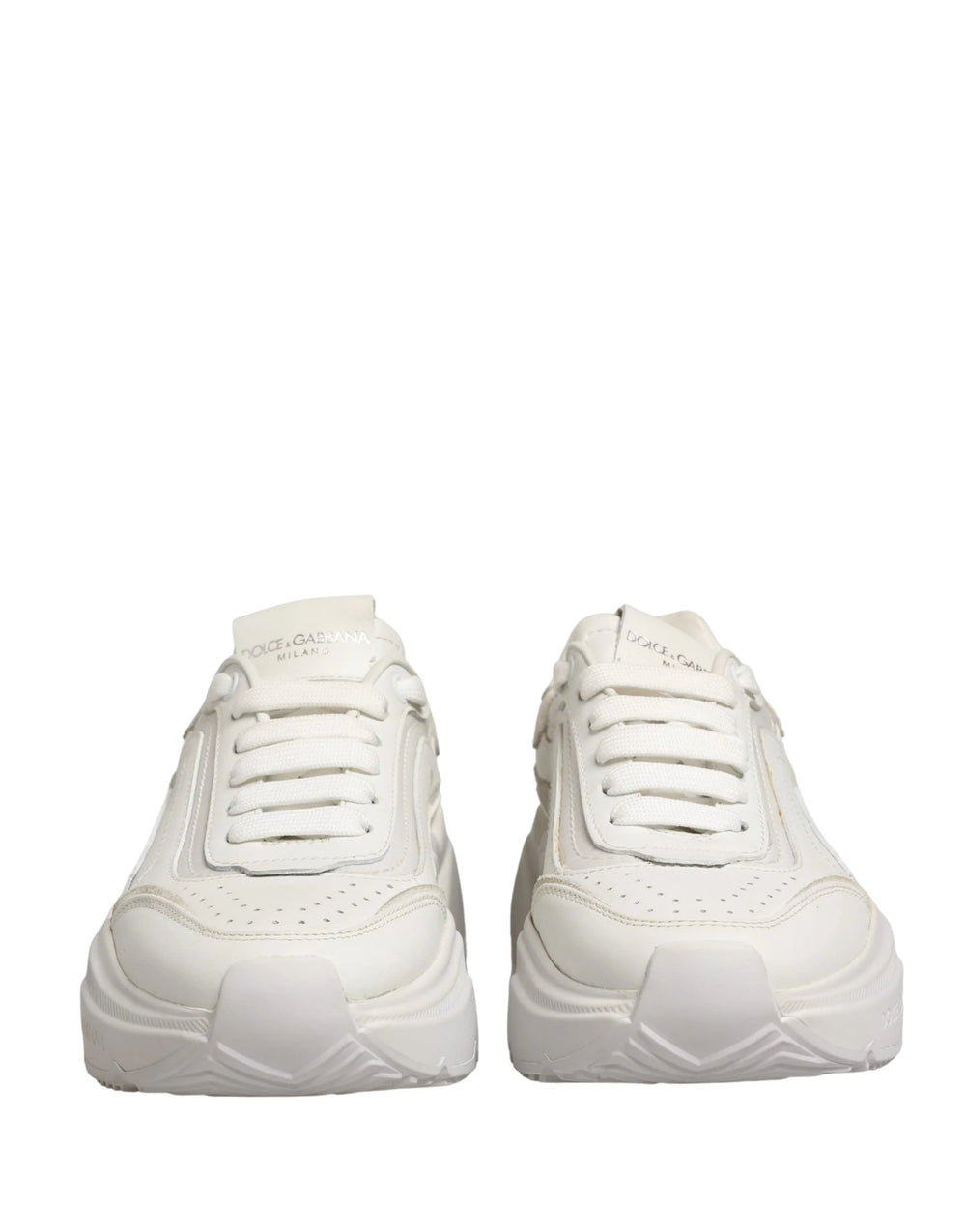 Dolce & Gabbana White Leather Daymaster Low Top Sneakers Shoes - EU35 / US4.5