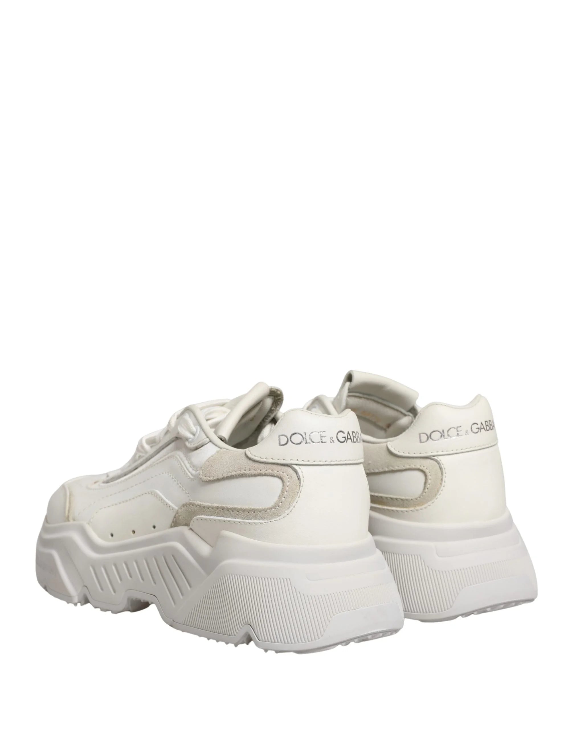 Dolce & Gabbana White Leather Daymaster Low Top Sneakers Shoes - EU35 / US4.5