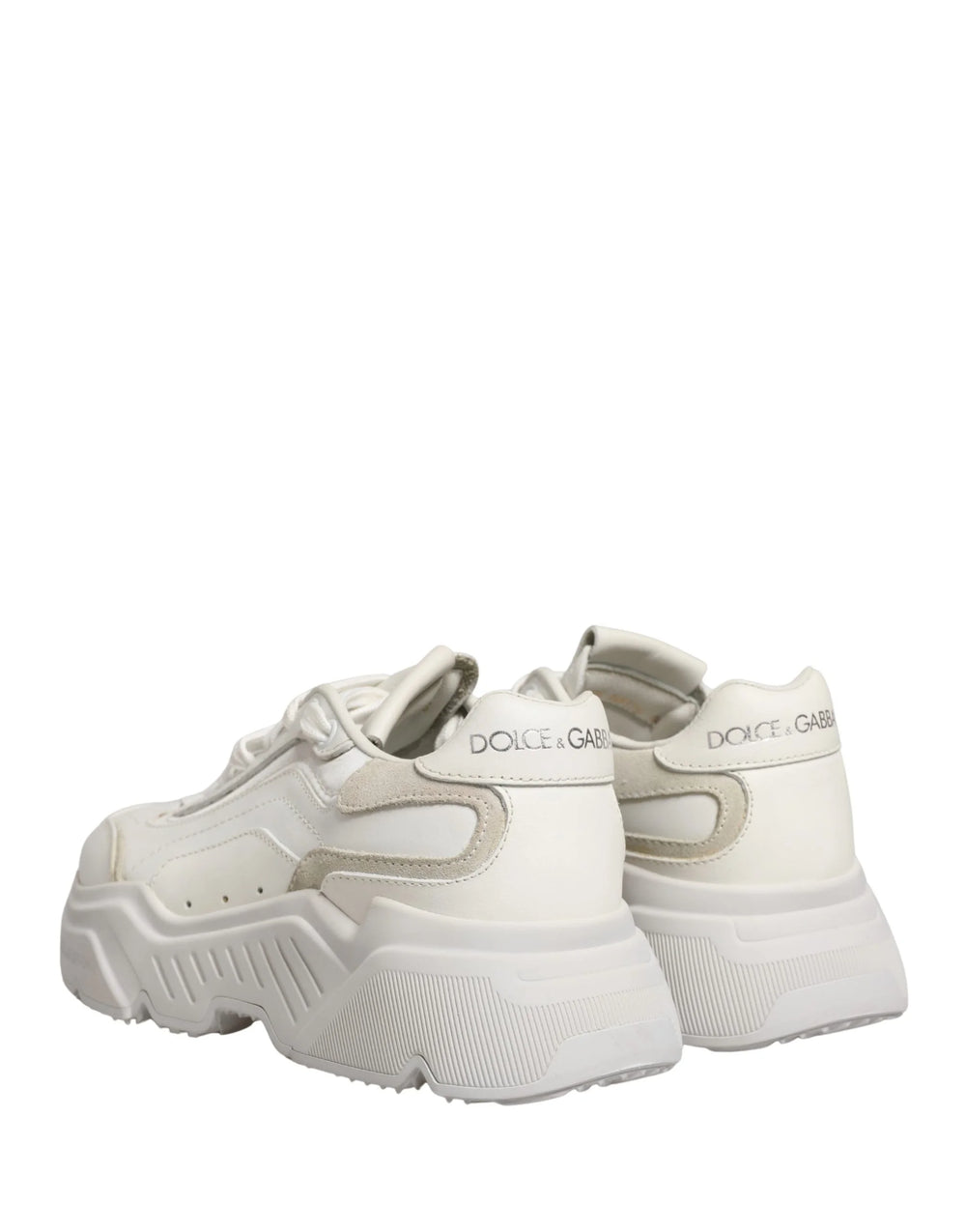 Dolce & Gabbana White Leather Daymaster Low Top Sneakers Shoes - EU35 / US4.5