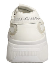 Dolce & Gabbana White Leather Daymaster Low Top Sneakers Shoes - EU35 / US4.5