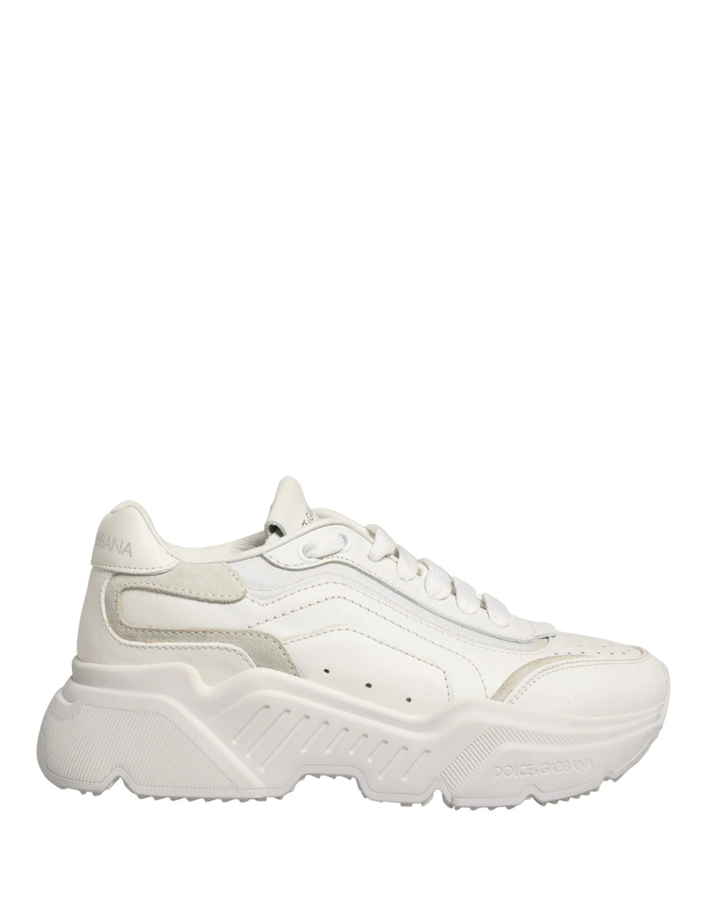 Dolce & Gabbana White Leather Daymaster Low Top Sneakers Shoes - EU35 / US4.5
