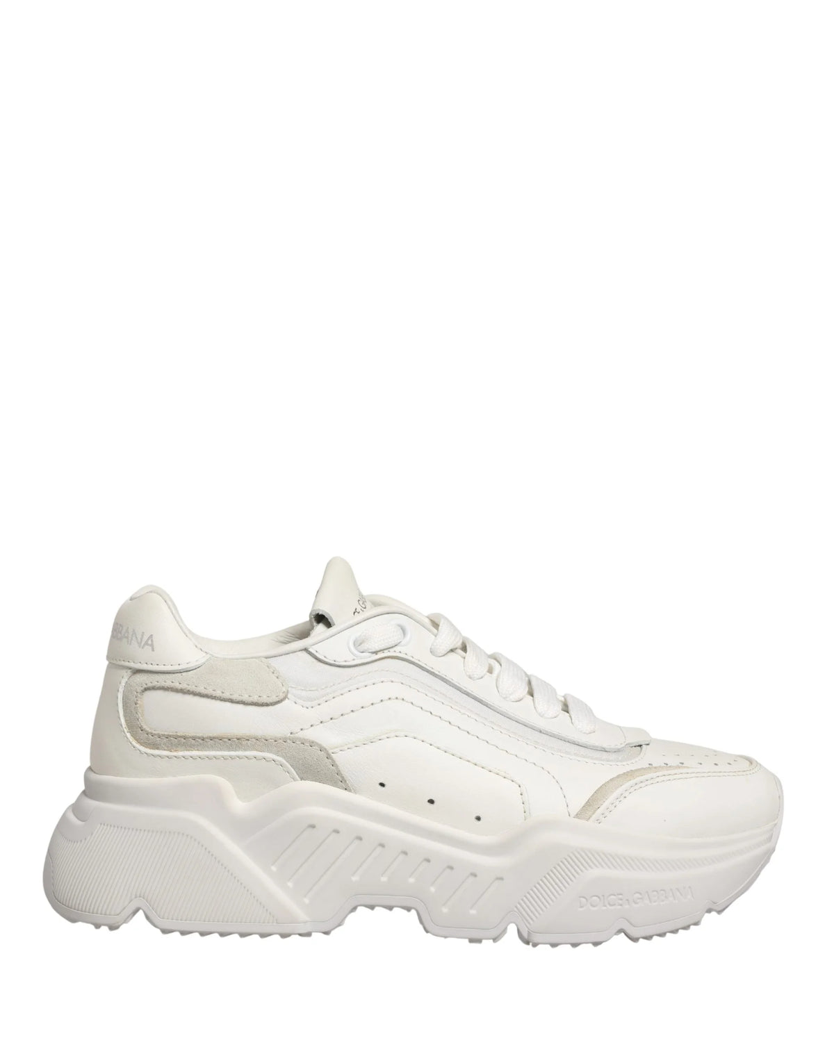 Dolce & Gabbana White Leather Daymaster Low Top Sneakers Shoes - EU35 / US4.5