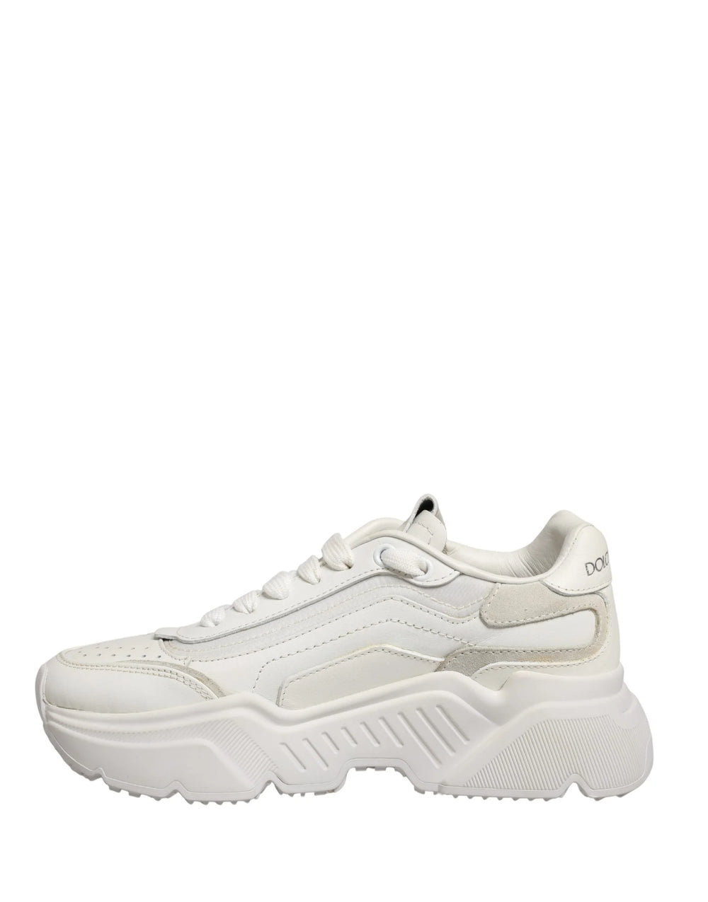 Dolce & Gabbana White Leather Daymaster Low Top Sneakers Shoes - EU35 / US4.5