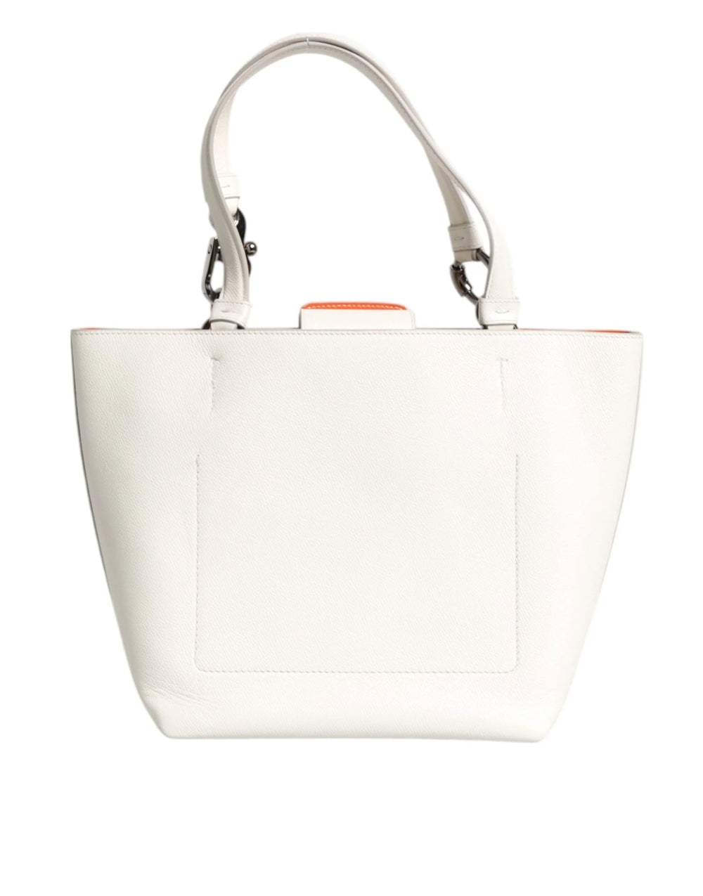 Dolce & Gabbana White Leather #DG BEATRICE Top Handle Tote Bag - Shopper Bags