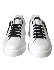 Dolce & Gabbana White Leather DG Logo Casual Low Top Sneakers Shoes - EU39.5/US6.5