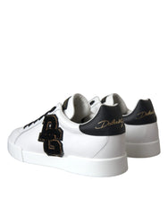 Dolce & Gabbana White Leather DG Logo Casual Low Top Sneakers Shoes - EU39.5/US6.5