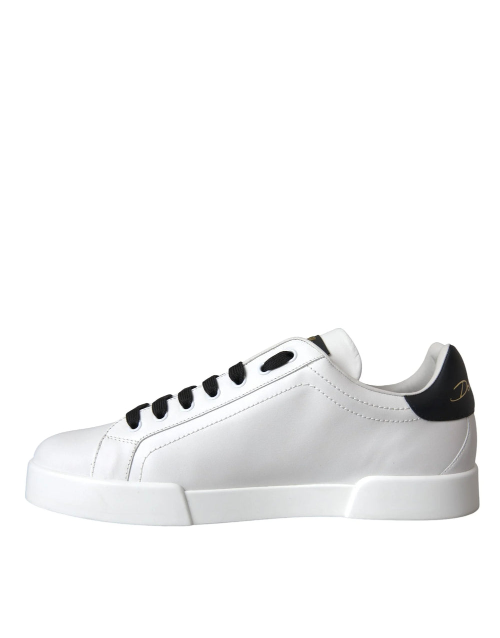Dolce & Gabbana White Leather DG Logo Casual Low Top Sneakers Shoes - Sneakers