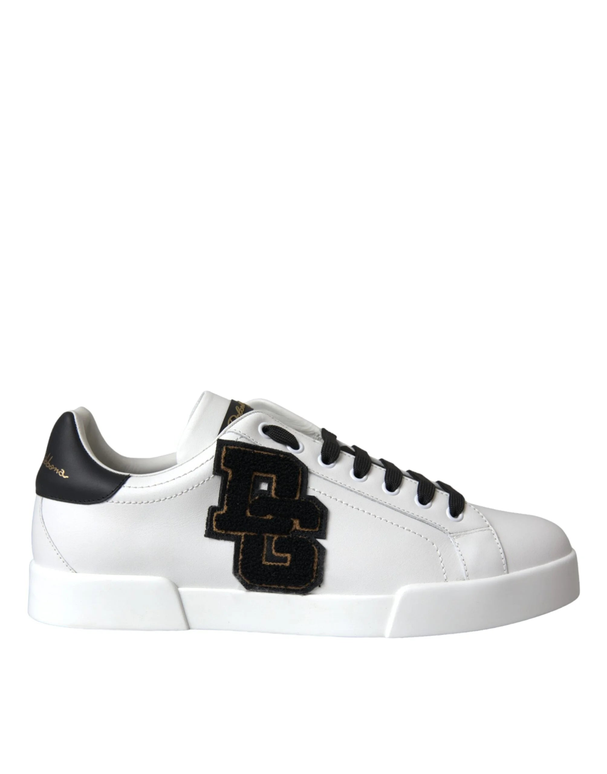 Dolce & Gabbana White Leather DG Logo Casual Low Top Sneakers Shoes - Sneakers