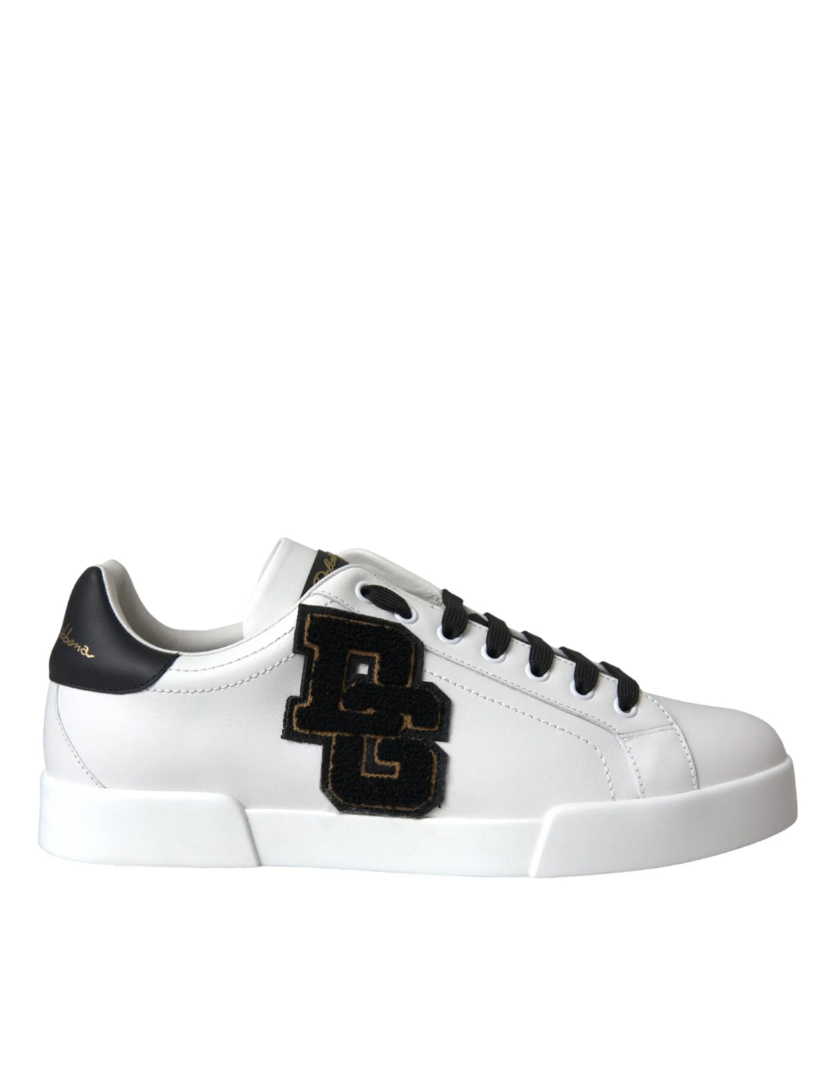 Dolce & Gabbana White Leather DG Logo Casual Low Top Sneakers Shoes - Sneakers