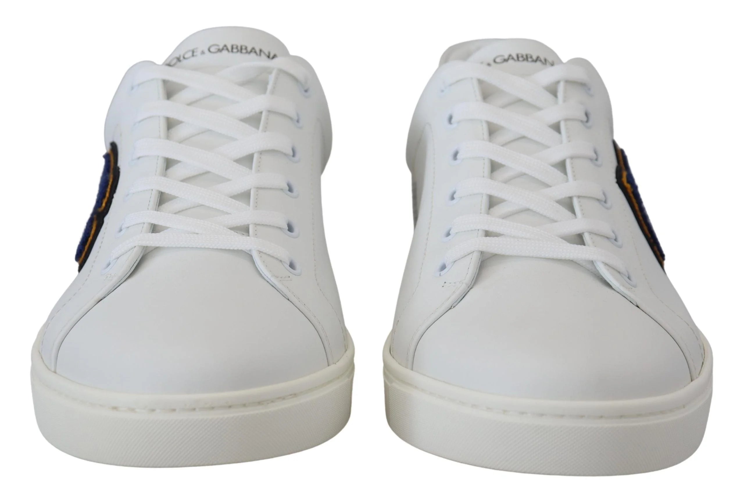 Dolce & Gabbana White Leather DG Logo Casual Sneakers Shoes - EU39.5/US6.5 - Sneakers