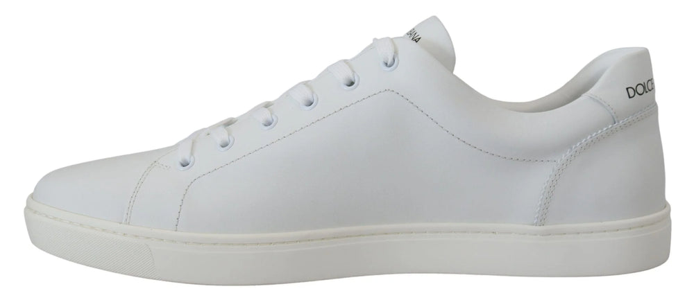 Dolce & Gabbana White Leather DG Logo Casual Sneakers Shoes - EU39.5/US6.5 - Sneakers
