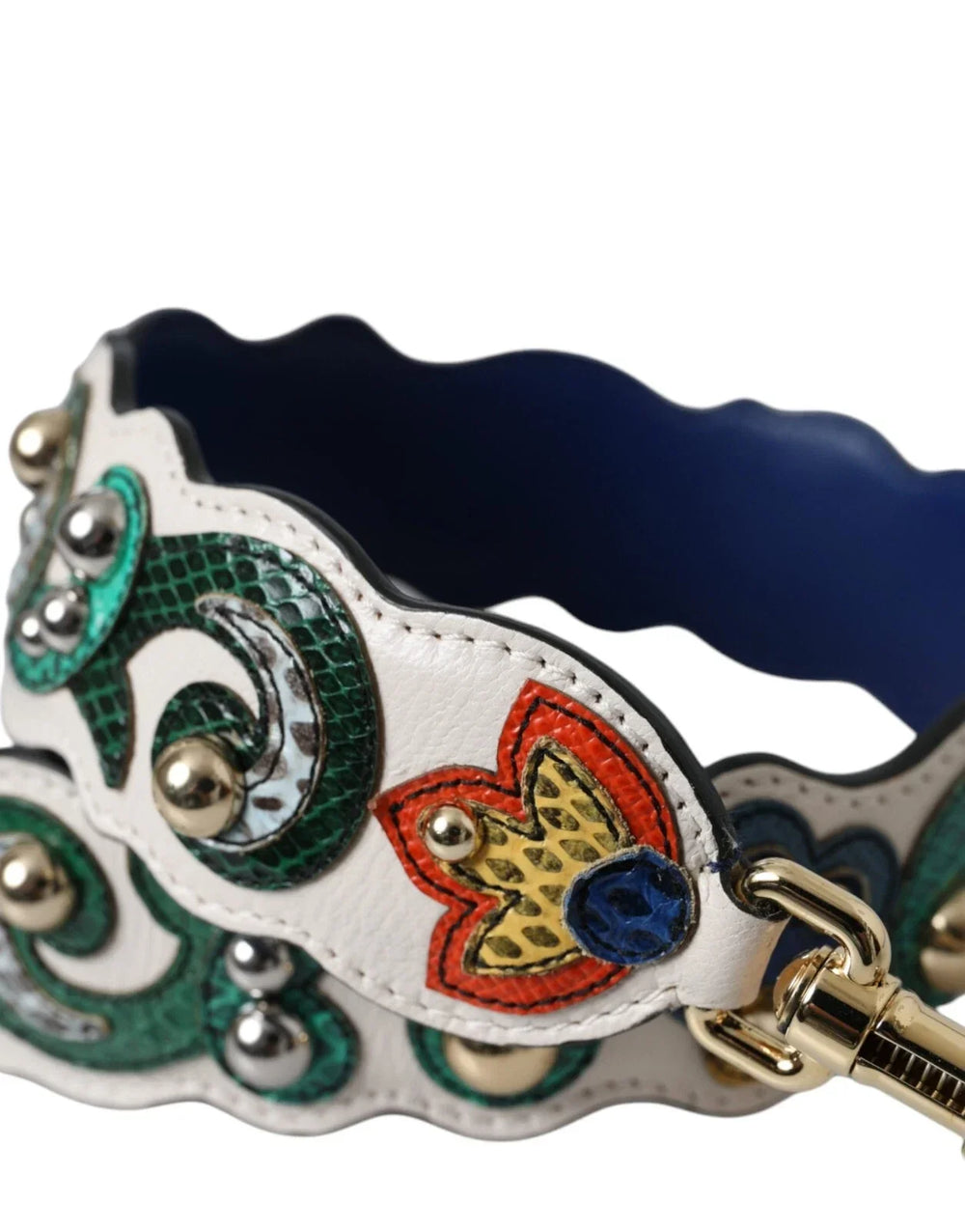 Dolce & Gabbana White Leather Handbag Belt Accessory Shoulder Strap - Handbag & Wallet Accessories