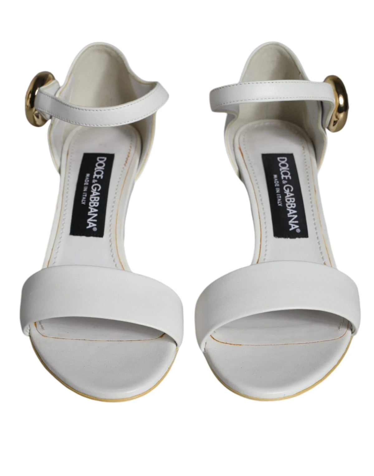 Sandale Keira Dolce & Gabbana cu toc din piele albă - EU36/US6