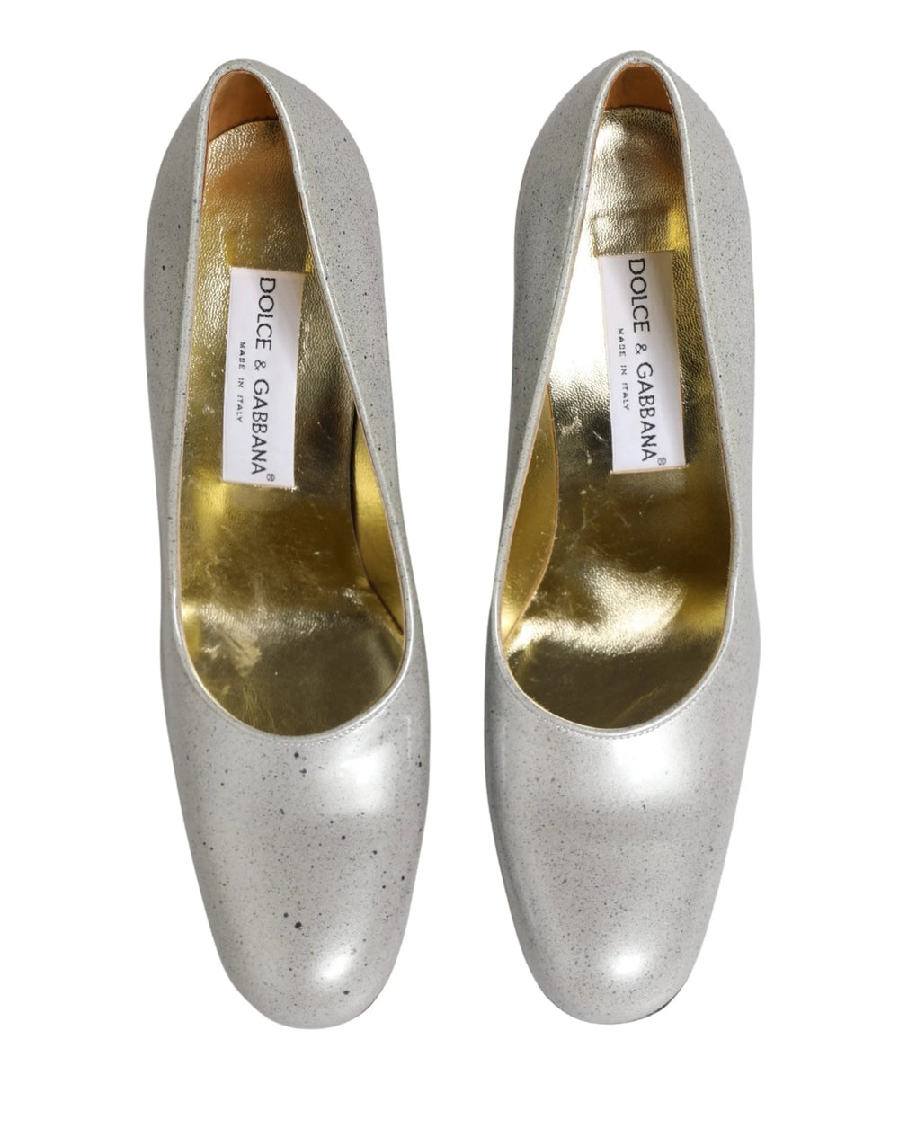 Dolce & Gabbna Hvite Skinnhæler Damepumper – EU39/US8.5